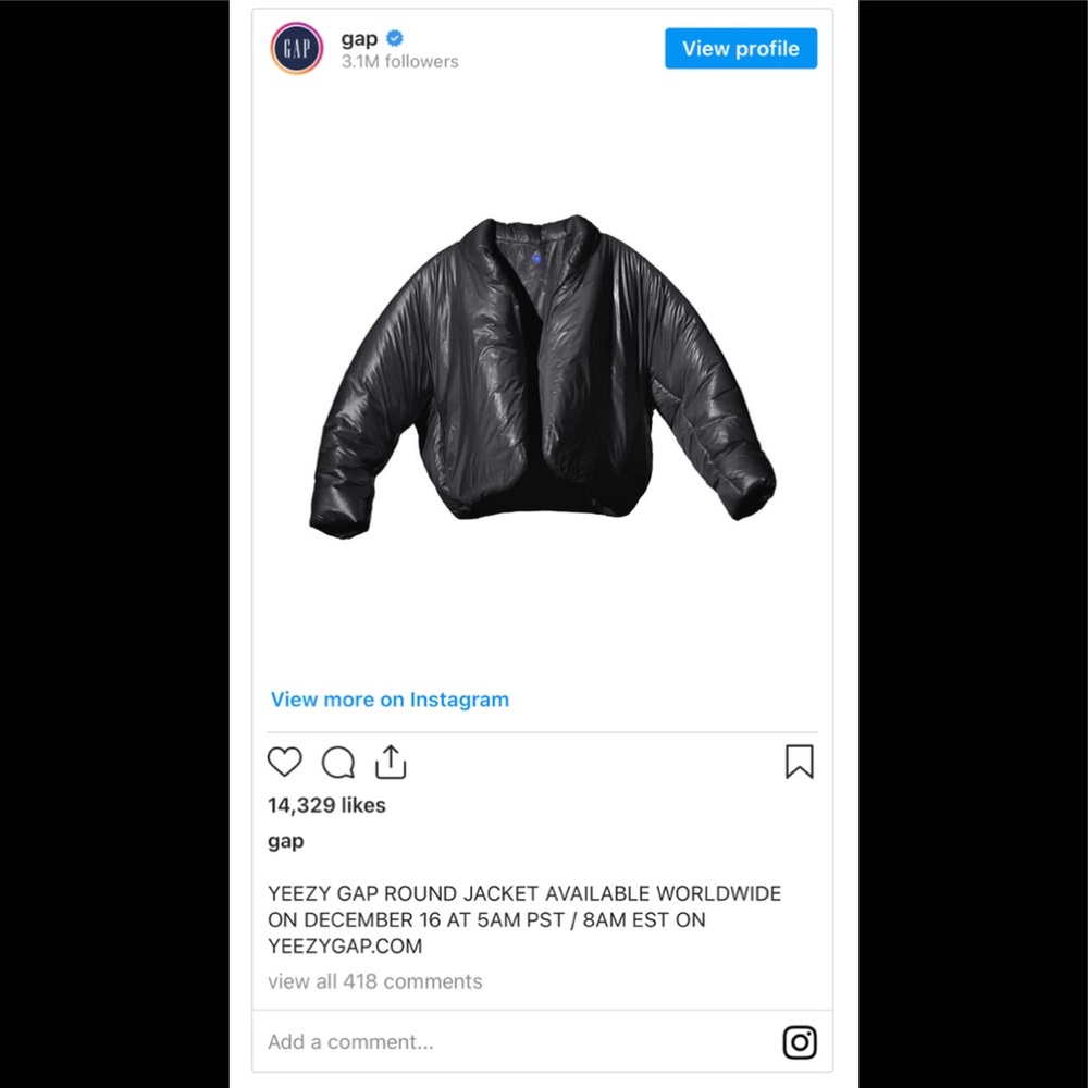 NWT Yeezy x Gap Round Jacket - Picture 5 of 6